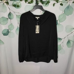 Alex & Lili Black Long Sleeve Blouse Size Medium NWT